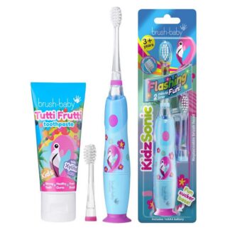 Brush-Baby Kidzsonic Toothbrush Bundle - Flamingo