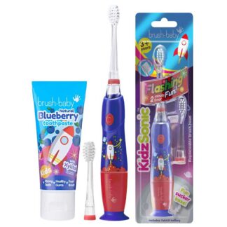 Brush-Baby Kidzsonic Toothbrush Bundle - Rocket