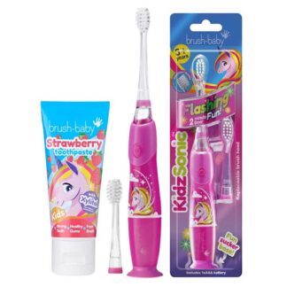 Brush-Baby Kidzsonic Toothbrush Bundle - Unicorn