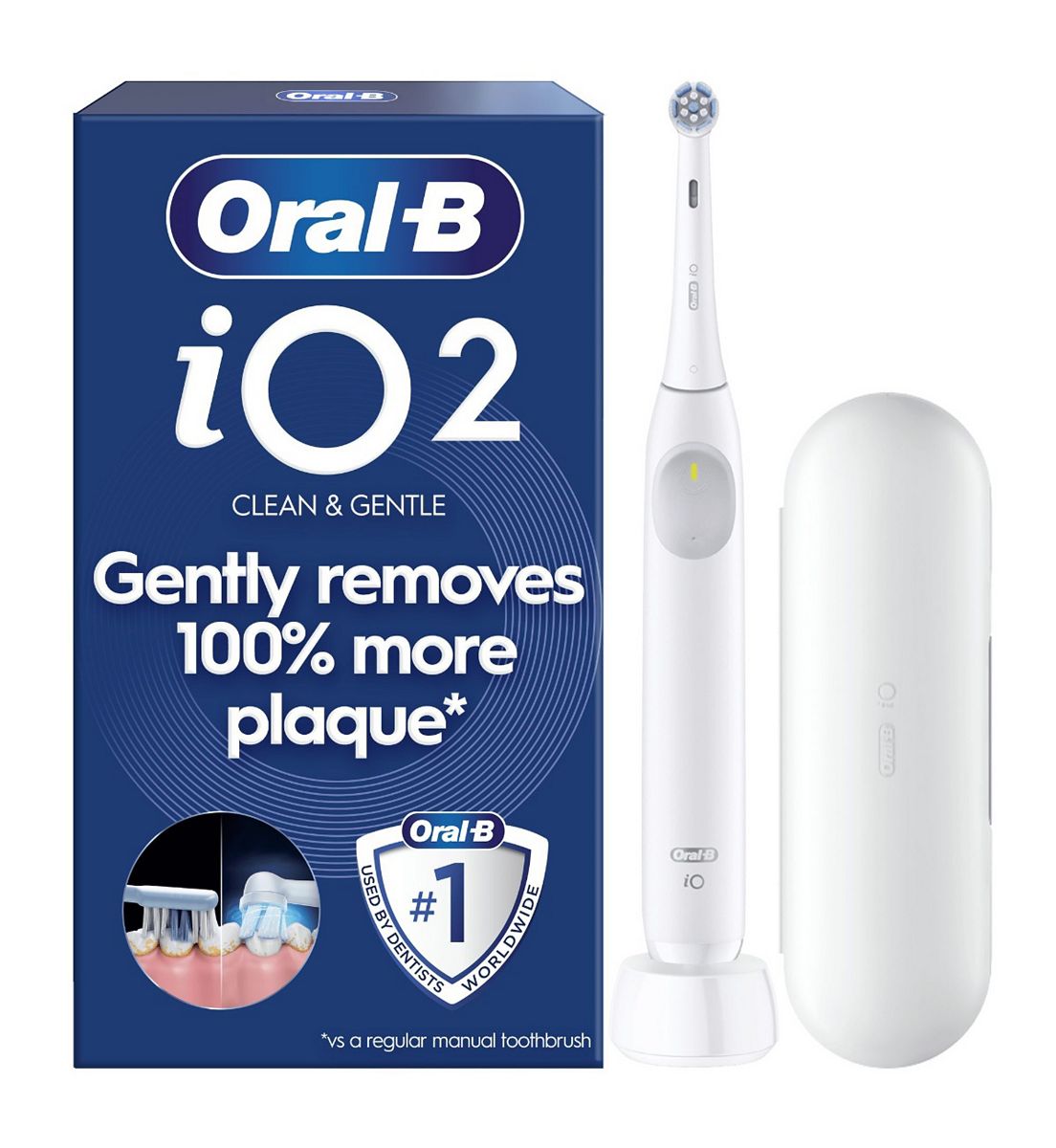 Oral B Oral-B Io2 Simple White Electric Toothbrush + Travel Case