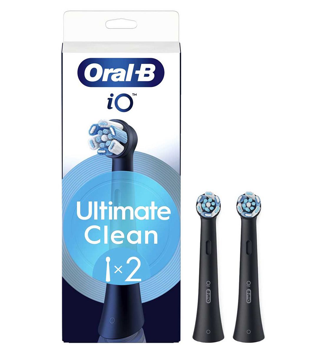 Oral B Oral-B Io Ultimate Clean Black Toothbrush Heads 2 Pack