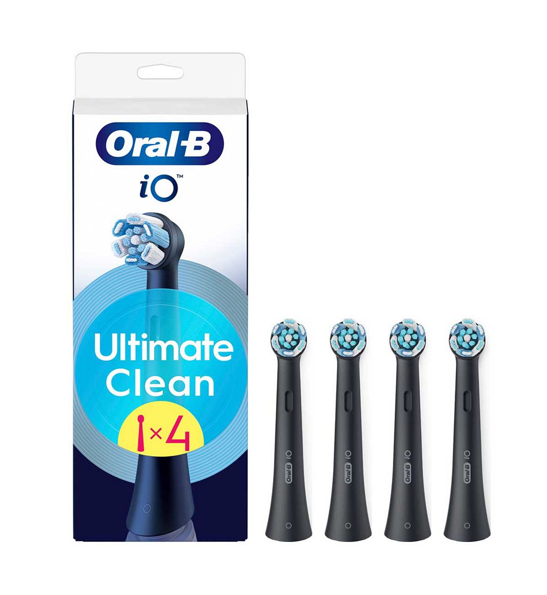 Oral B Oral-B Io Ultimate Clean Black Toothbrush Heads 4 Pack