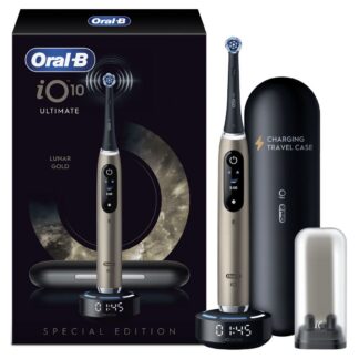 Oral B Oral-B Io10 Electric Toothbrush Lunar Gold, 1 Brush Head, Charging Travel Case, Refill Holder