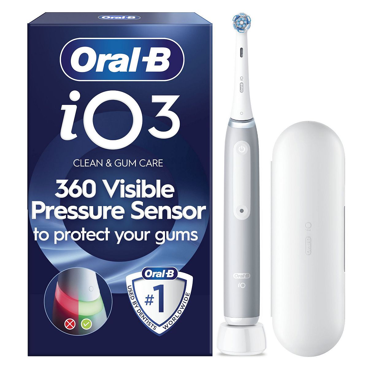 Oral B Oral-B Io3 Electric Toothbrush Grey 1 Brush Head + Travel Case