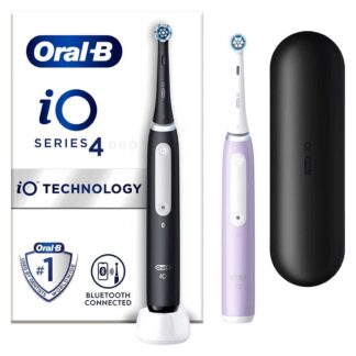 Oral B Oral-B Io4 Electric Toothbrushes Black & Lavender - Duo Pack