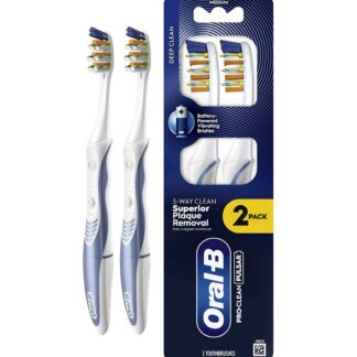 Oral B Oral-B Pro-Clean Pulsar Battery-Powered Toothbrush - Superior 5-Way Plaque Removal, Medium, 2