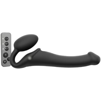 Strap-On-Me Vibrating Bendable Strap-On - Black - M
